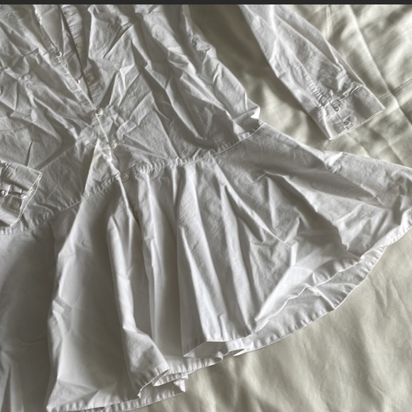 Zara poplin dress with pleated bottom - Picture 3 of 5